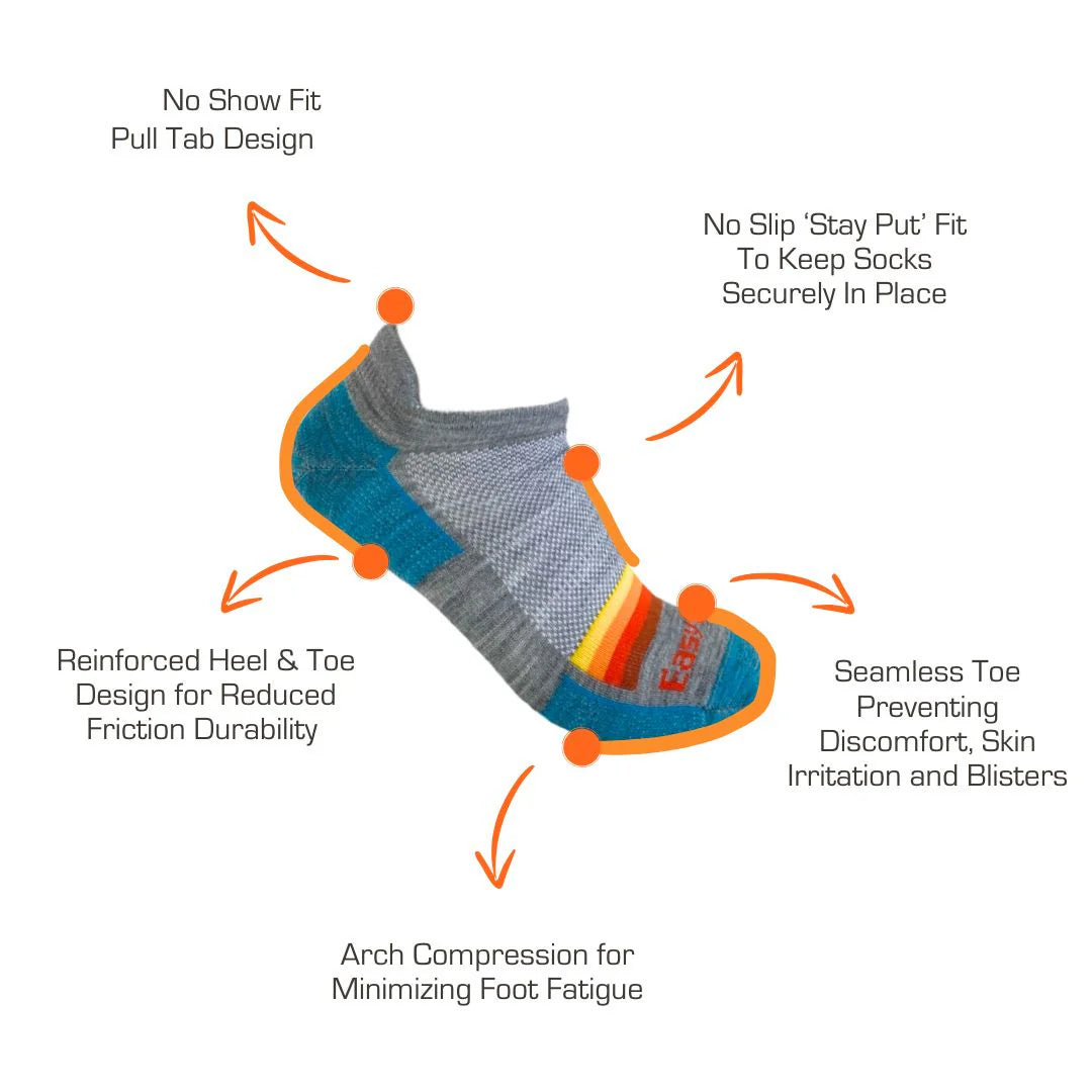 Easy Wind Outfitters MST No-Show Running Sock