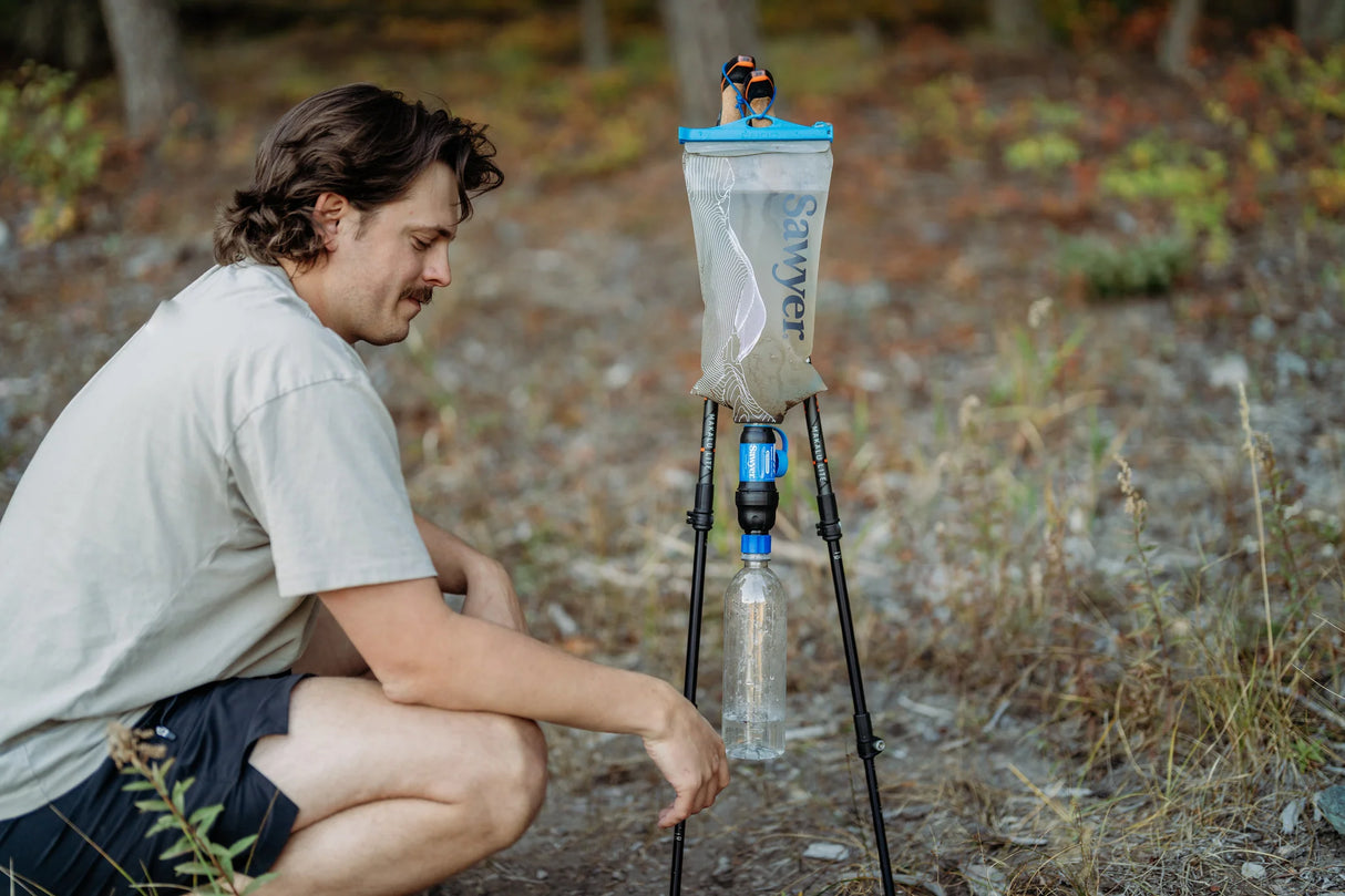 Sawyer Squeeze Water Filtration System with CNOC 2L Bladder | Ultralight Backpacking Water Filter
