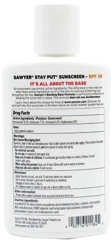 Sawyer Stay-Put® SPF 30 Sunscreen Lotion | Long-Lasting Outdoor Sun Protection