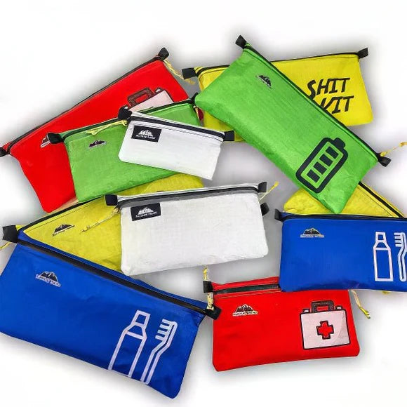 Hilltop Packs Ultralight Zipper Pouch Organizer | Classic Pattern Trail Pouches