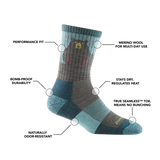 Darn Tough Women's Bear Town, Critter Club & Hiker Micro Crew Hiking Socks