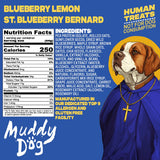 Muddy Dog Snacks | St. Blueberry Bernard - Blueberry Lemon Energy Bar (Human Treats)
