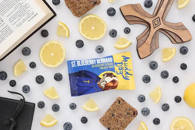 Muddy Dog Snacks | St. Blueberry Bernard - Blueberry Lemon Energy Bar (Human Treats)