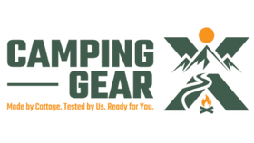 Camping Gear X logo on a white background