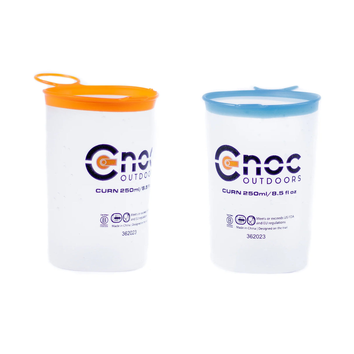 CNOC Outdoors Curn Collapsible (2) Cups 250 ml / 8.5 oz| Ultralight Backpacking & Trail Cups