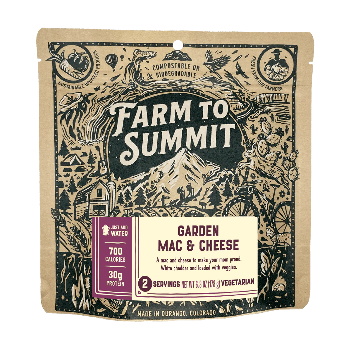 Farm to Summit Garden Mac & Cheese | Backpacking & Camping Meal