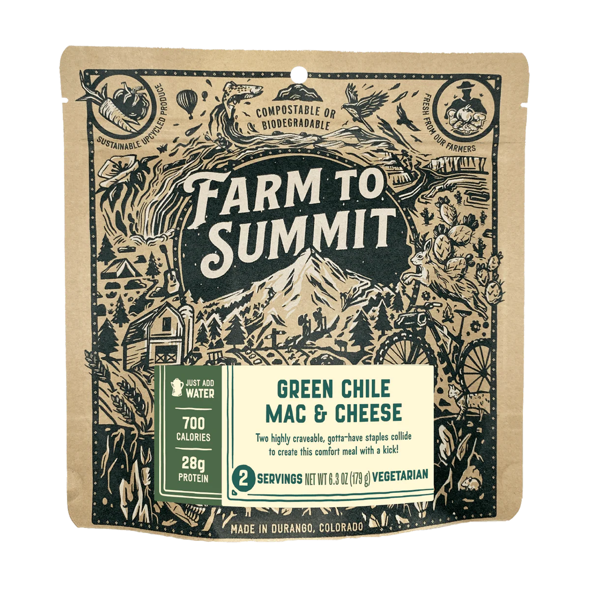 Farm to Summit Green Chile Mac & Cheese | Backpacking & Camping Meal