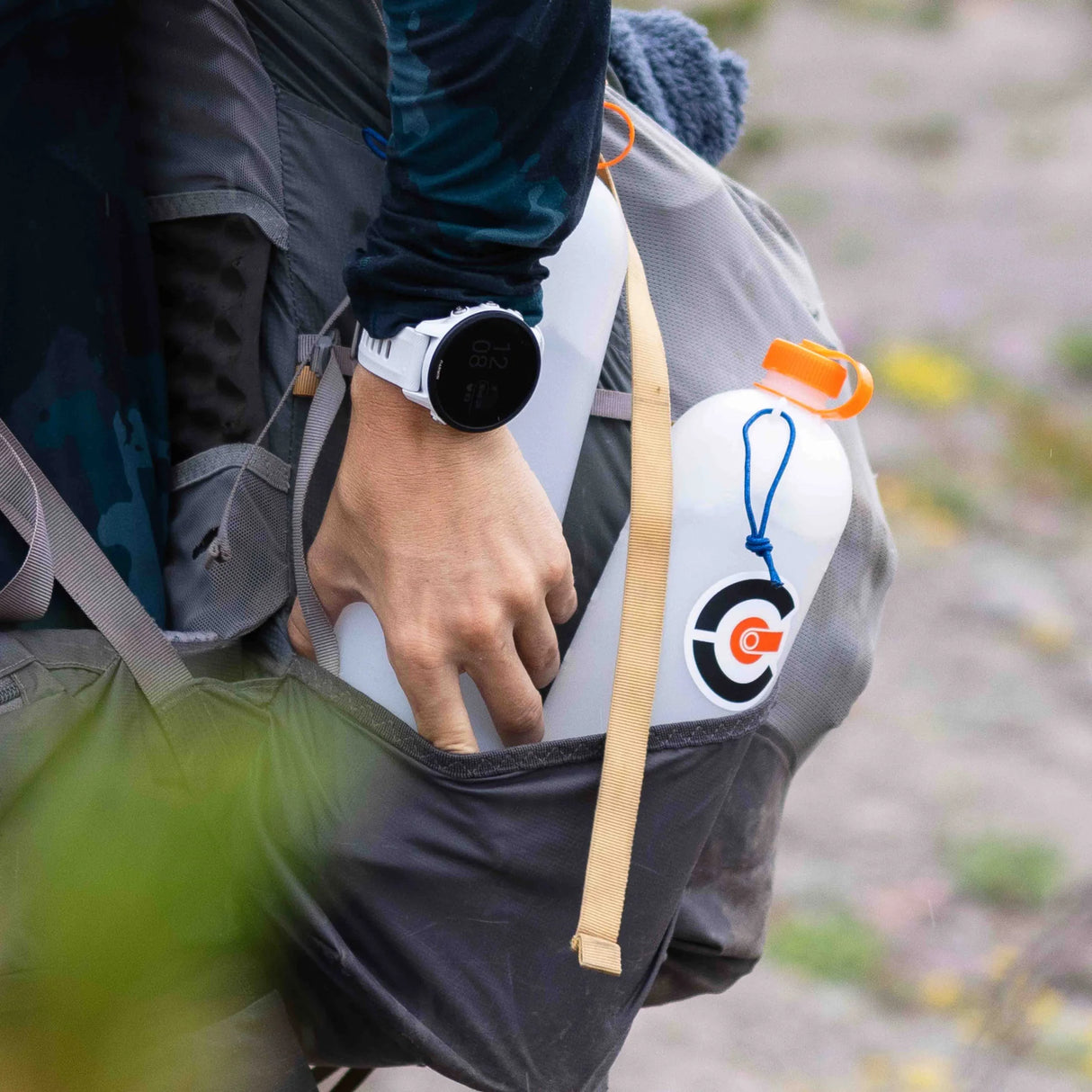 CNOC Outdoors V1 ThruBottle | Ultralight 1L Backpacking Water Bottle