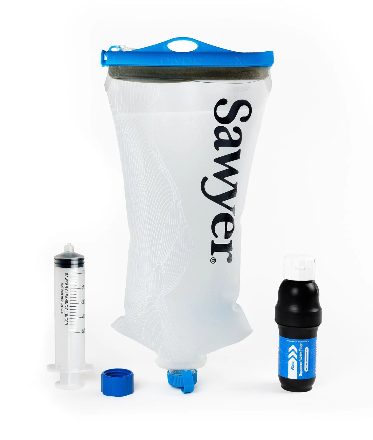Sawyer Squeeze Water Filtration System with CNOC 2L Bladder | Ultralight Backpacking Water Filter