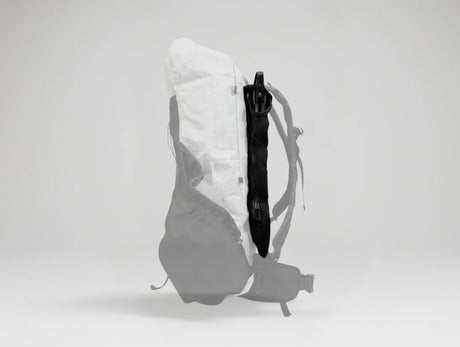 Side view of Camping Gear X Vaucluse Ultralight Backpack Ventilation Frame w/Sleeve- Black 